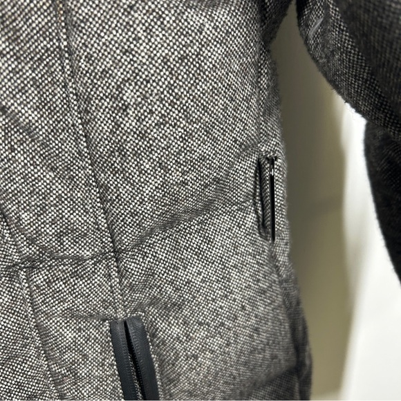 Ublar Wool Down Blend Gray Quilted Puffer Coat Large - Picture 4 of 9